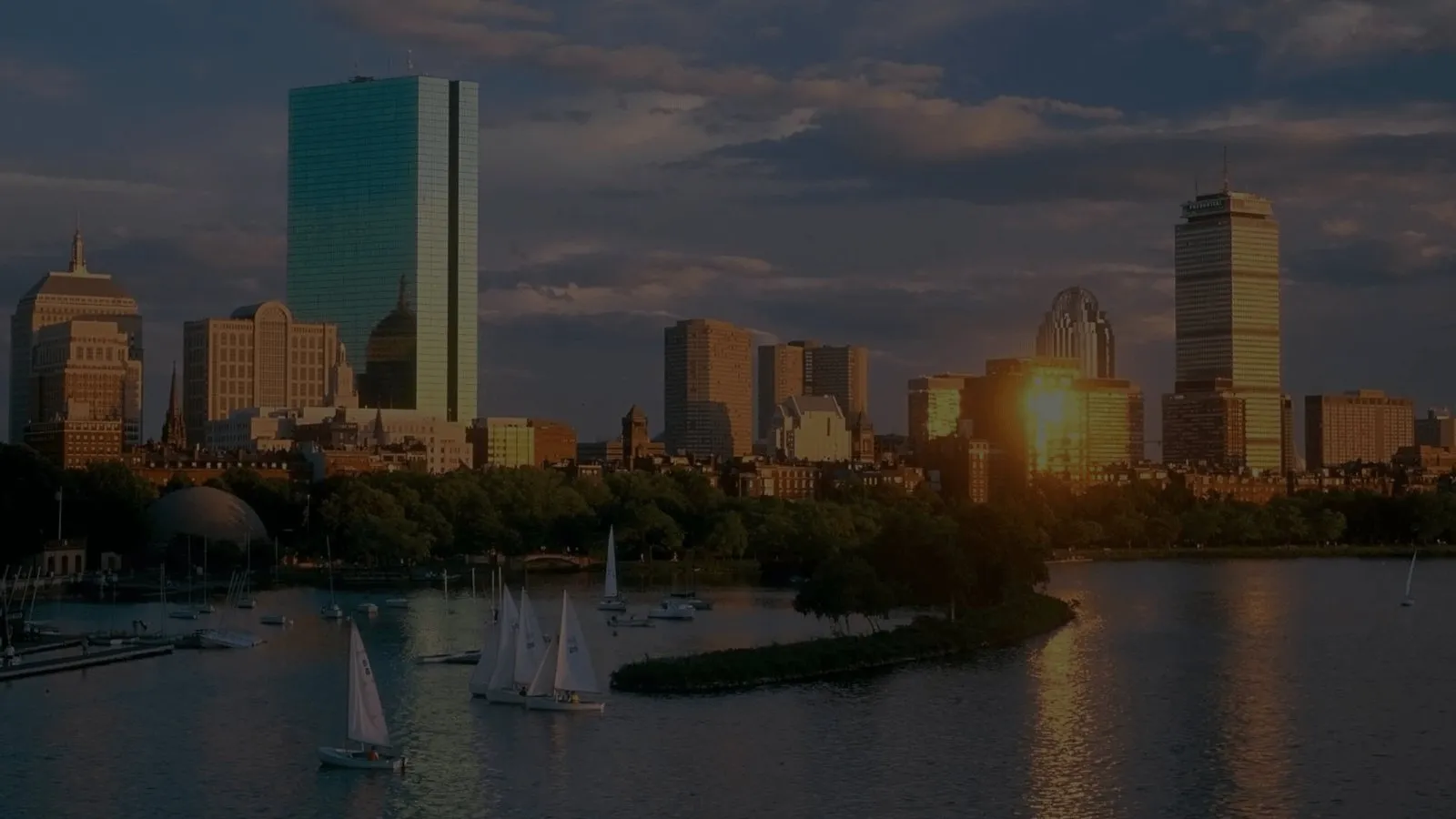 Boston skyline over the Charles River